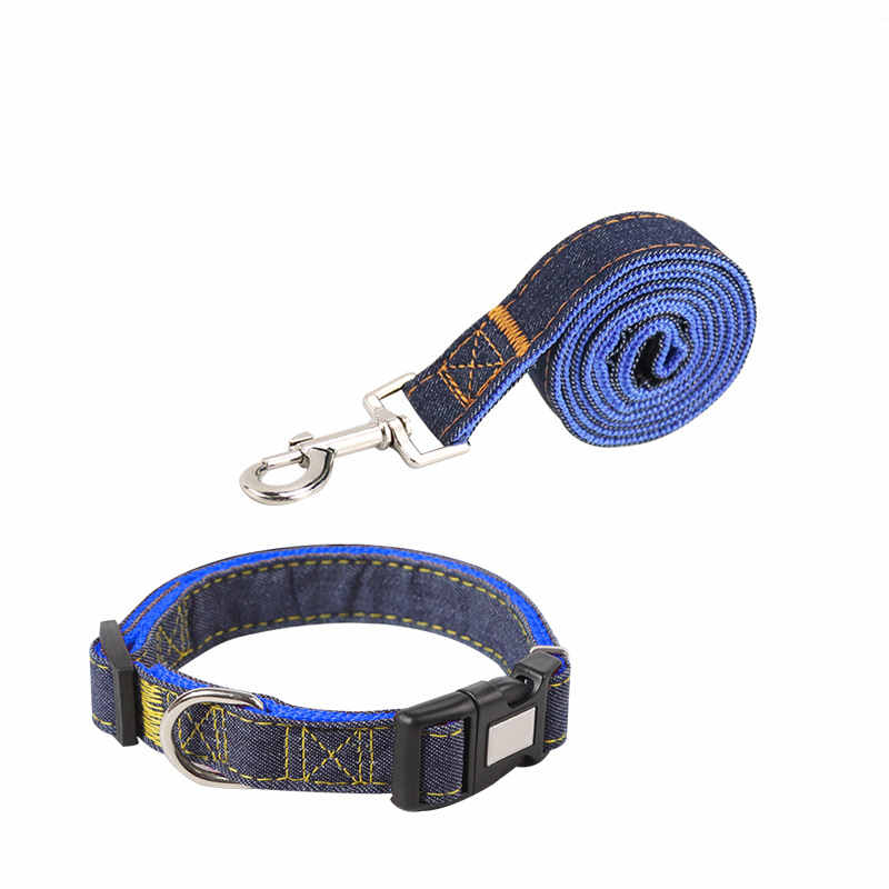 Denim Pet Leash  Sewn Cloth  Wear-resistant Chest Strap