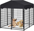 Load image into Gallery viewer, 4' x 4' x 4.5' Dog Kennel Outdoor Outside Kennel with Indoor Enclosure Outdoor Pen with Lockable Door for Small/Medium Dogs
