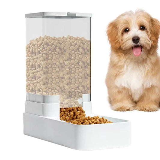 Dog and Cat Automatic Feeding Water Bowl, Pet Food Storage Dispenser Container